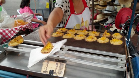 Awesome coconut-egg thing near Ko San road.